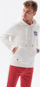 Ombre Bluza męska hoodie z nadrukiem na plecach - V3 ecru B1357 XXL 4