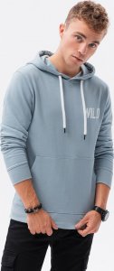 Ombre Bluza męska hoodie z nadrukiem na plecach - V1 niebieska B1357 XL 4
