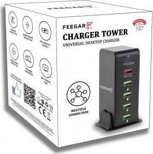 Ładowarka Feegar Ładowarka Sieciowa Tower 86W 6X Usb Typ C 13