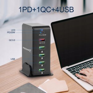 Ładowarka Feegar Ładowarka Sieciowa Tower 86W 6X Usb Typ C 6
