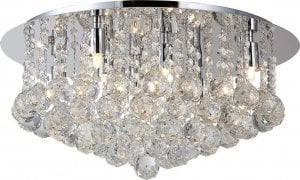 Lampa sufitowa Azzardo Sypialniany plafon z kryształkami Bolla glamour nad łóżko 1