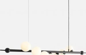 Lampa wisząca Aldex Nowoczesna lampa wisząca Wave do salonu czarna biała balls 4