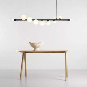 Lampa wisząca Aldex Nowoczesna lampa wisząca Wave do salonu czarna biała balls 5