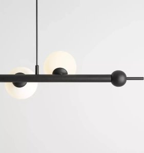 Lampa wisząca Aldex Nowoczesna lampa wisząca Wave do salonu czarna biała balls 7