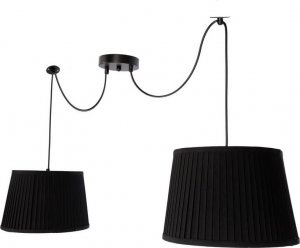 Lampa wisząca Candellux 2-punktowa lampa wisząca Gillo abażurowa nad łóżko czarna 1