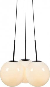 Lampa wisząca Markslojd Wisząca lampa salonowa Dione balls zwis czarny biały 1