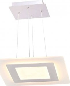 Lampa wisząca Polux LAMPA wisząca LARVIK 308672 Polux kwadratowa OPRAWA zwis LED 25W 4000K biały 1