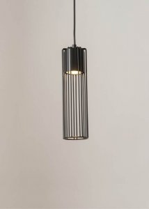 Lampa wisząca Sigma Wisząca tuba do przedpokoju Fobia druciany zwis czarny 2