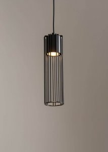 Lampa wisząca Sigma Wisząca tuba do przedpokoju Fobia druciany zwis czarny 3