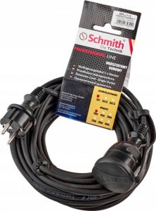 Schmith PRZEDŁUŻACZ GUMOWY, PRZEW 3X2,5MM, 20M, CZARNY 1