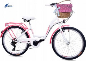 NEEXT Dziewczęcy Rower Miejski 24 LAURA 6 bieg SHIMANO 10