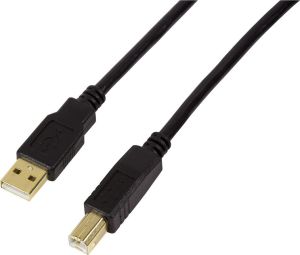 Kabel USB LogiLink USB-A - USB-B 15 m Czarny (UA0265) 1