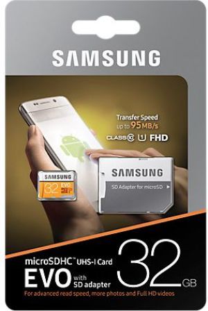 Karta Samsung EVO MicroSDHC 32 GB Class 10 UHS-I/U1  (MB-MP32GA/EU) 2