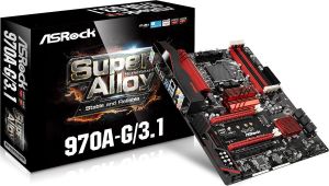 Płyta główna AMD ASRock 970A-G/3.1, AM3+, DDR3, SATA3, USB 3.1, ATX, z procesorem AMD X8 FX-8370E 6