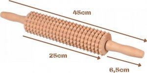 Masażer MIK Masażer Drewniany z kolcami Duży Wałek Do Masowania Bolących Mięśni 2