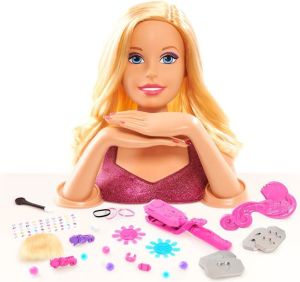 Just Play Barbie - głowa do stylizacji – blond (61680) 2