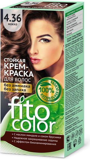 Fitocosmetics Fitocolor Farba-krem do włosów nr 4.36 mokka 1op. 1