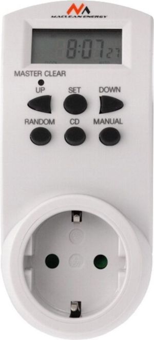 Maclean Timer cyfrowy MCE05G - Czasomierz Czasomierz - programator cyfrowy, niemieckie gniazdo 2