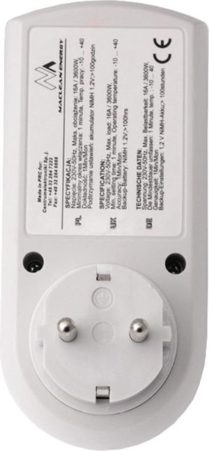Maclean Timer cyfrowy MCE05G - Czasomierz Czasomierz - programator cyfrowy, niemieckie gniazdo 4