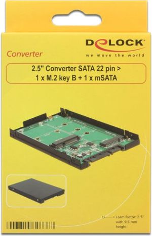 Kieszeń Delock 2.5" na dysk M.2 SATA + mSATA (62866) 7