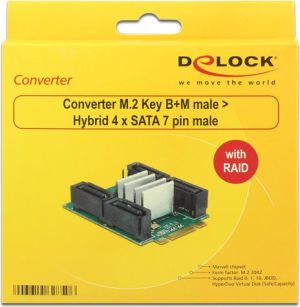 Delock Konwerter M.2 B+M > 4x 7-pin SATA III z obsługą RAID (62850) 5