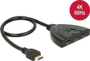 Delock Switch 3x wejście HDMI > 1x wyjście HDMI (18600) 1