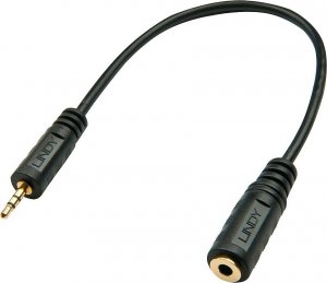 Kabel Lindy Jack 2.5mm - Jack 3.5mm 0.2m czarny (35698) 1