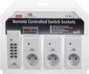 Maclean Gniazdka sieciowe wewnętrzne sterowane pilotem Maclean Energy MCE153 3 sztuki (MCE153) 4