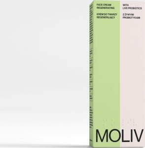 MOLIV Krem do twarzy z żywymi probiotykami, Regenerujący + Oleożle do mycia twarzy z żywymi probiotykami 4