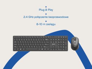 Klawiatura + mysz ZOY Klawiatura + mysz ZOY ZKM888 + Podstawka pod laptopa ZOY ZLS02 + Słuchawki ZOY ZHS40 5