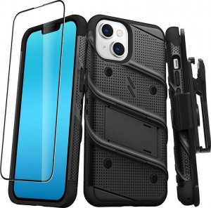 Zizo ZIZO BOLT Series - Pancerne etui iPhone 14 ze szkłem 9H na ekran + uchwyt z podstawką (czarny) 1
