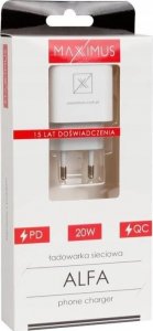 Ładowarka Maxximus ŁAD. SIECIOWA MX ALFA 20W PD+QC, USB-A+C WHITE/BIAŁY 3