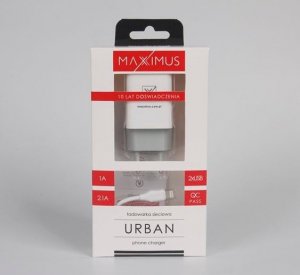 Ładowarka Maxximus Ład. sieć. Maxximus Urban 2.1A Lightning, 2xUSB 2