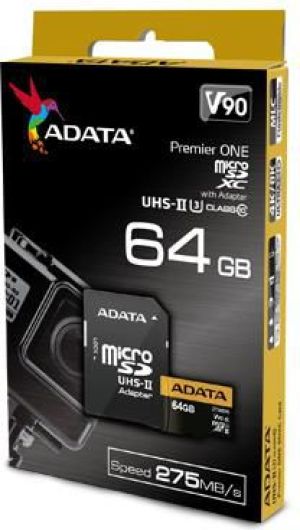 Karta ADATA Premier One MicroSDXC 64 GB Class 10 UHS-II/U3  (AUSDX64GUII3CL10-CA1) 1