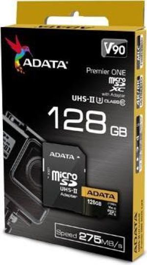 Karta ADATA Premier One MicroSDXC 128 GB Class 10 UHS-II/U3 V90 (AUSDX128GUII3CL10-CA1) 3