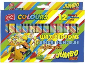 Easy Kredki Ĺ›wiecowe Jumbo 12 kolorĂłw 1