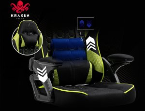 Fotel Kraken Feyton czarno-zielony 20