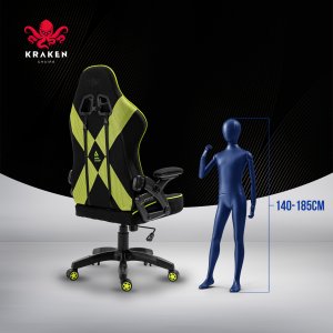 Fotel Kraken Feyton czarno-zielony 22