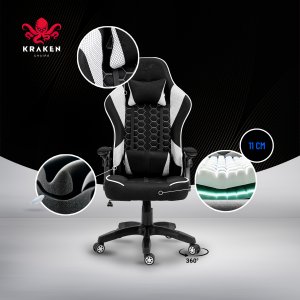 Fotel Kraken Feyton czarno-biały 15