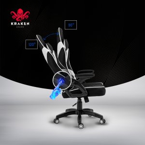 Fotel Kraken Feyton czarno-biały 16