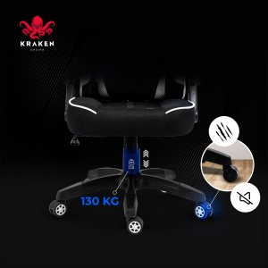 Fotel Kraken Feyton czarno-biały 19