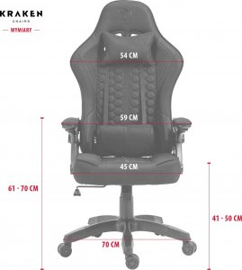 Fotel Kraken Feyton czarno-biały 2