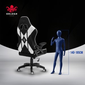 Fotel Kraken Feyton czarno-biały 22