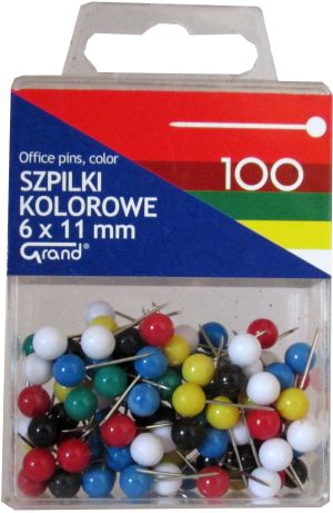 Grand Szpilki kolorowe 6x11 mm 1