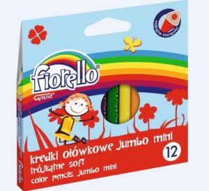 Grand Kredki Super Soft Jumbo mini 12 kolorĂłw Fiorello 1