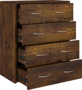 vidaXL Komoda z 4 szufladami, 60 x 30,5 x 71 cm, przydymiony dąb 2