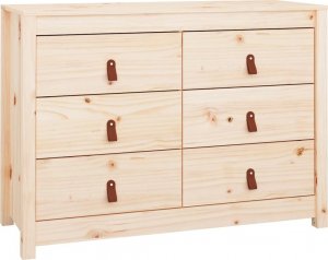 vidaXL Komoda, 100x40x72 cm, lite drewno sosnowe 2