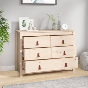vidaXL Komoda, 100x40x72 cm, lite drewno sosnowe 6