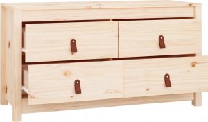vidaXL Komoda, 100x40x54 cm, lite drewno sosnowe 4