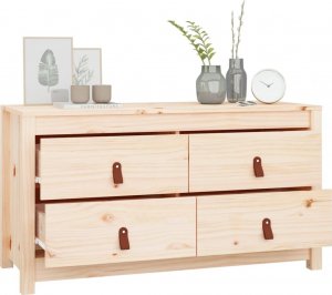 vidaXL Komoda, 100x40x54 cm, lite drewno sosnowe 7